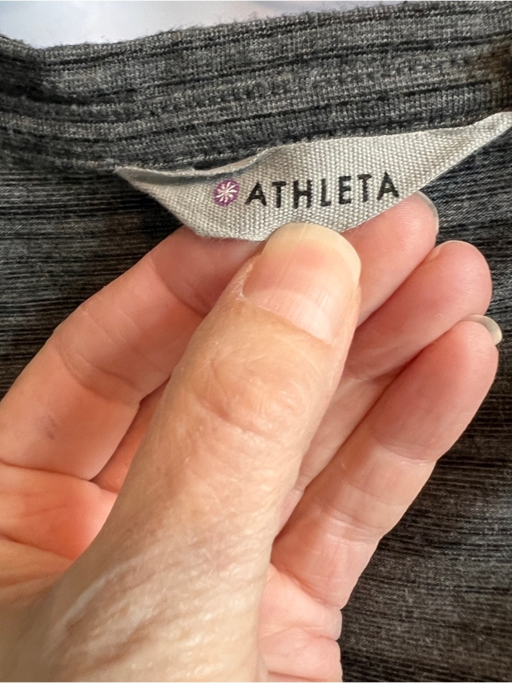 ATHLETA Downtown Ruched Athleisure Short Sleeve Midi T-Shirt Dress Asymmetrical - Picture 7 of 10